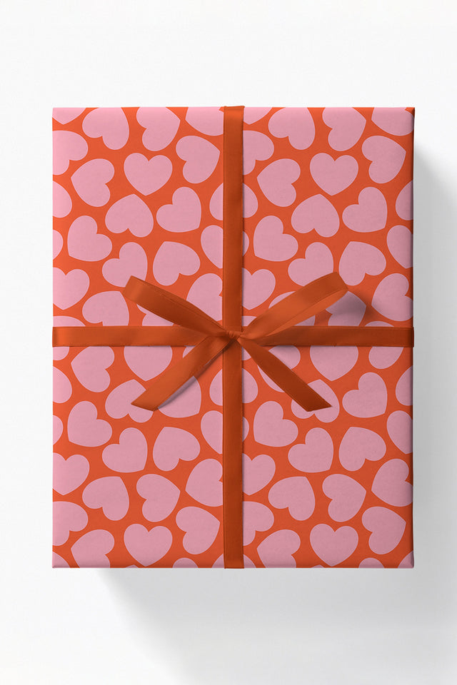 Red Heart Gift Wrap