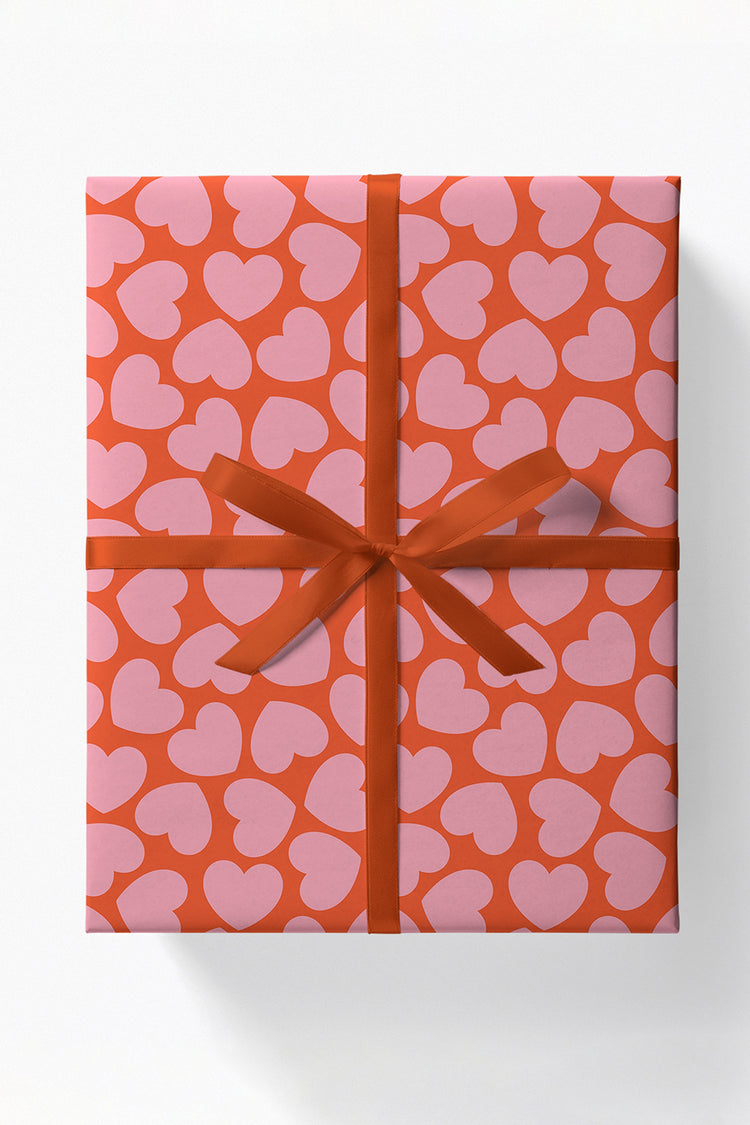 Red Heart Gift Wrap