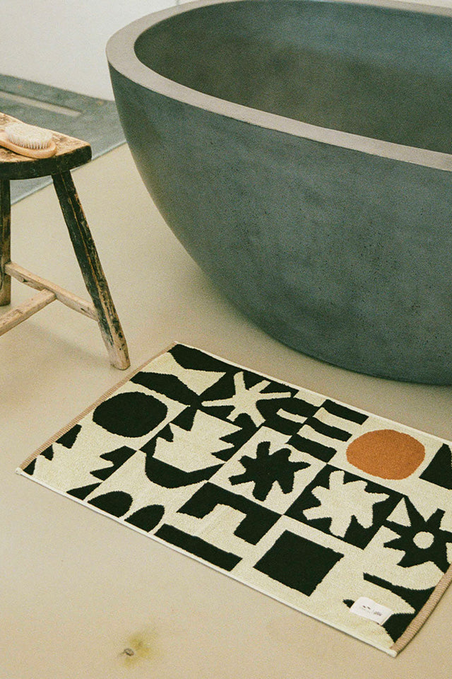Black Upton Bath Mat