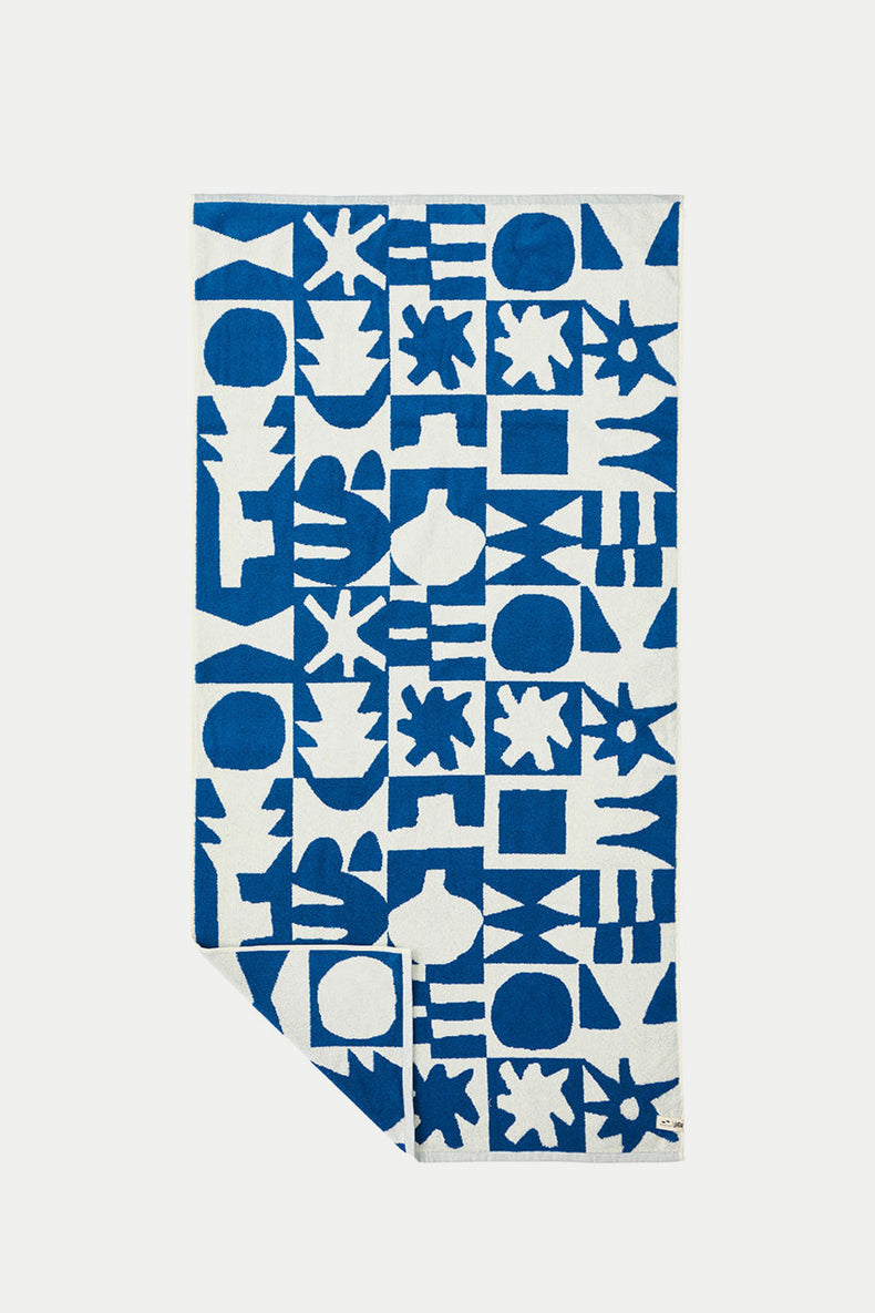Navy Upton Bath Towel