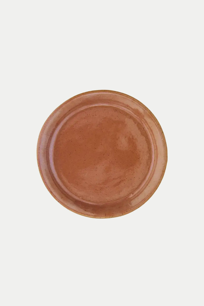 Pink Coloured Stoneware Cake Plate