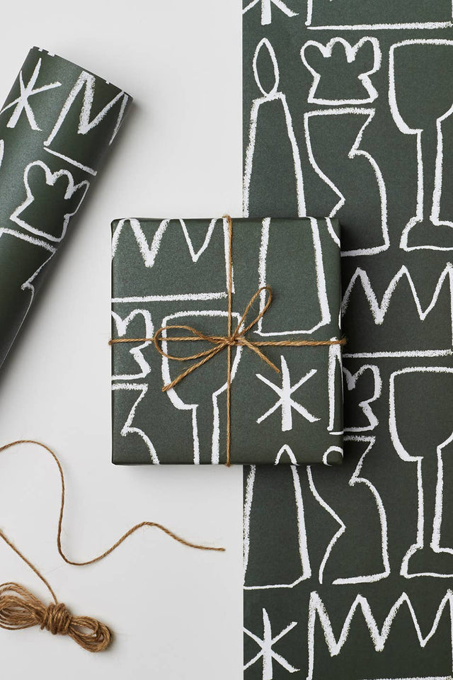 Kinshipped Green Aeand Christmas Gift Wrap 
