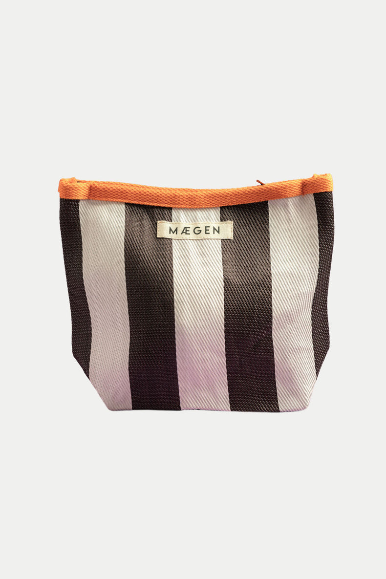 Orange White Aubergine Pouch