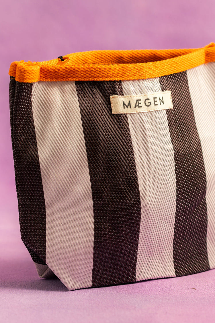 Orange White Aubergine Pouch