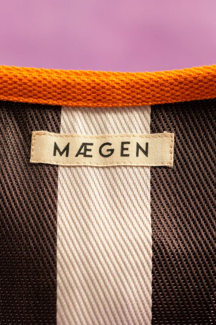 Orange White Aubergine Pouch