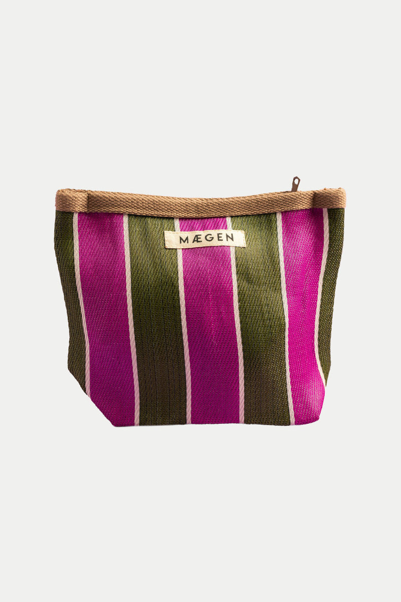 Brown Olive Pink Pouch