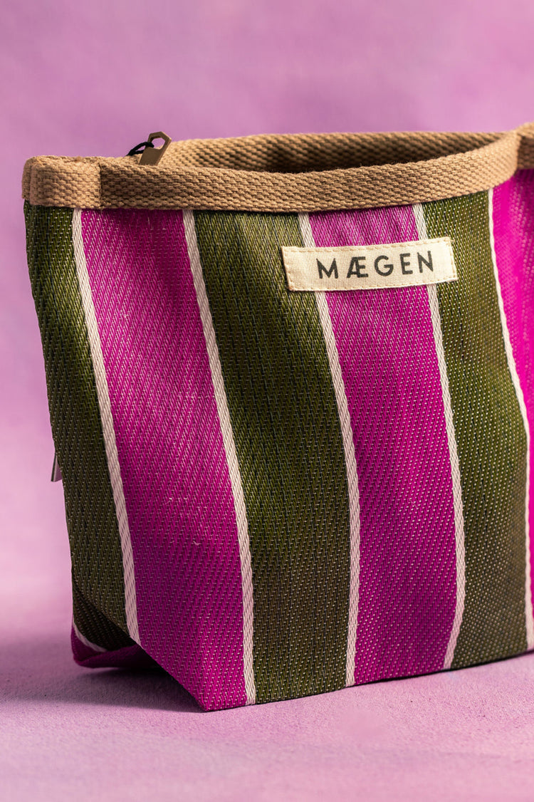 Brown Olive Pink Pouch