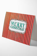 1973 EP Striped Merry Christmas Card 