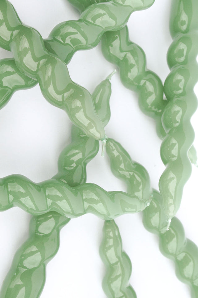 MÆGEN Sage Spiral Taper Candles - Pack of 3 