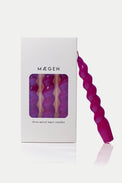 MÆGEN Magenta Spiral Taper Candles - Pack of 3 