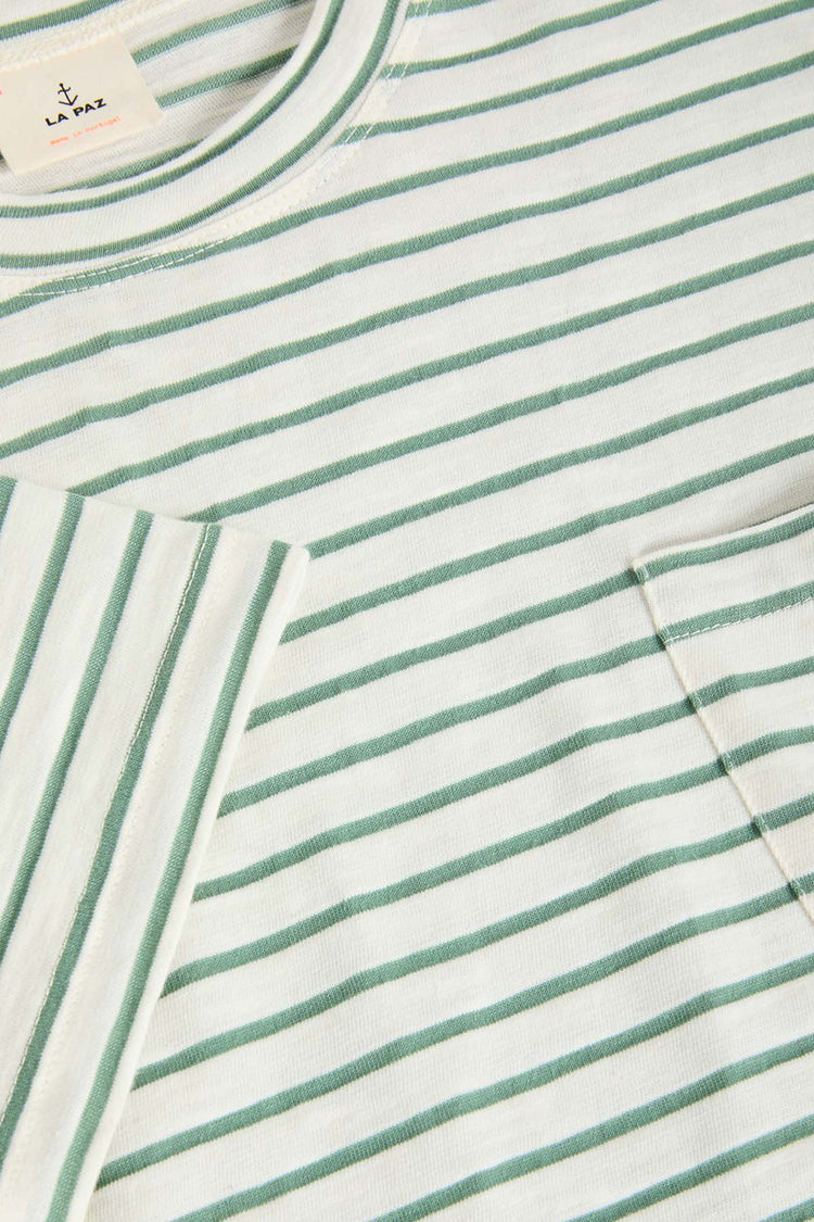 Green Spray Stripes Guerreiro T-Shirt