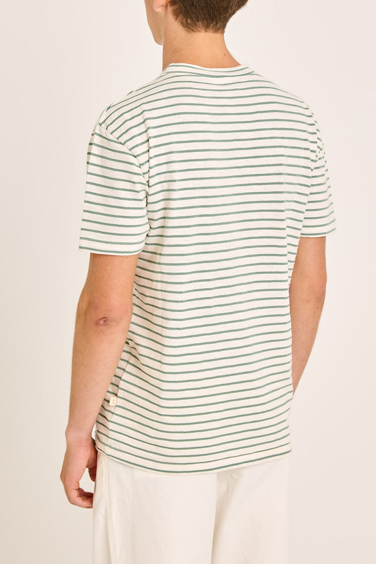 Green Spray Stripes Guerreiro T-Shirt