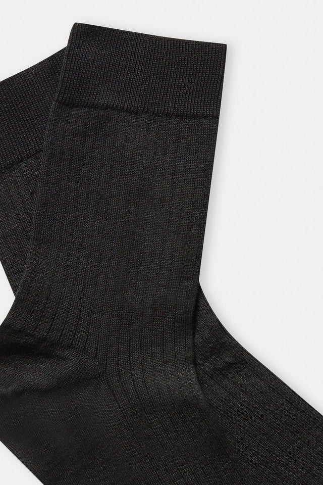 Black Linen Socks