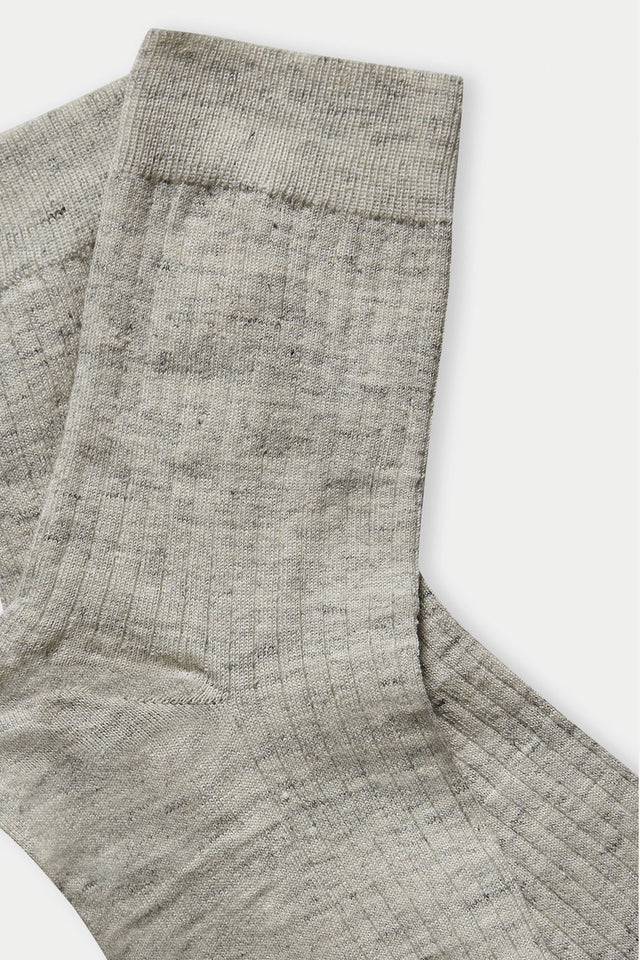 Sand & Pepper Linen Socks