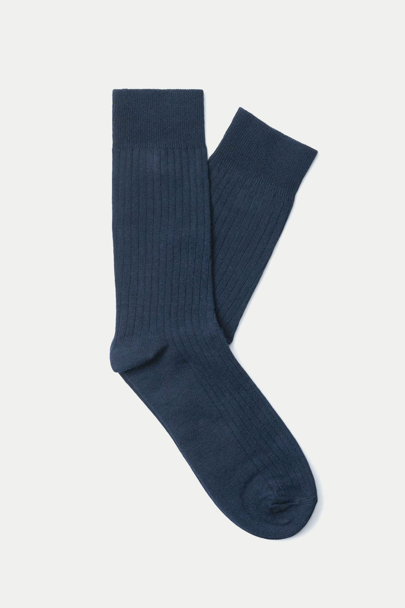 Selected Homme Sky Captain Melange River Ribbed Socks 