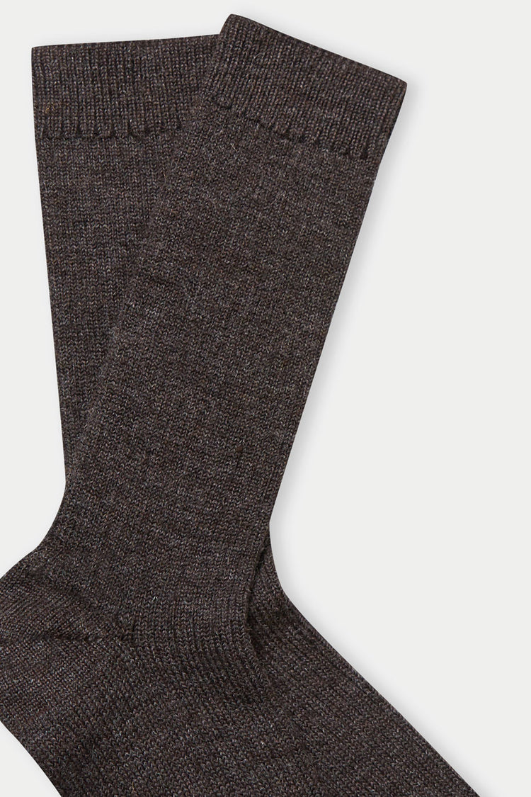 About Companions Brown Undyed Alpaca Socks 