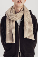 Parages Beige Cable Scarf 