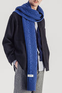 Parages Blue Cable Scarf 