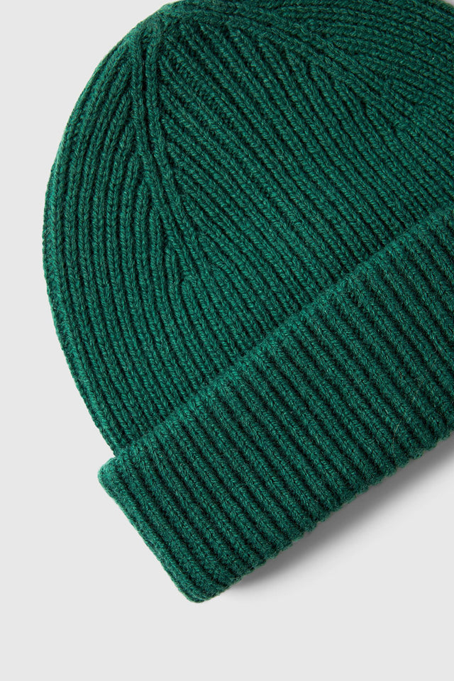 Dark Green Mason Merino Wool Beanie