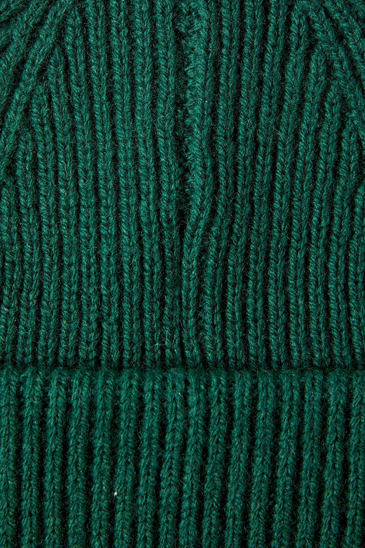 Dark Green Mason Merino Wool Beanie