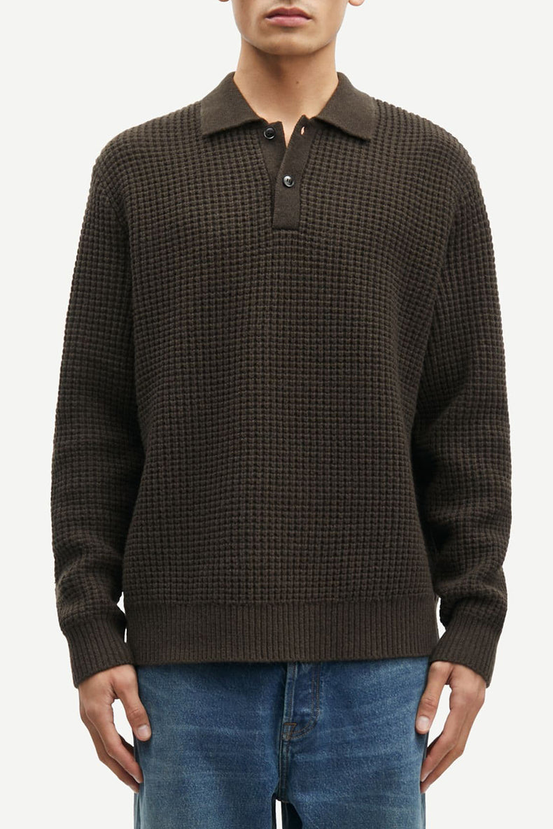 Turkish Coffee Samarin Polo Sweater