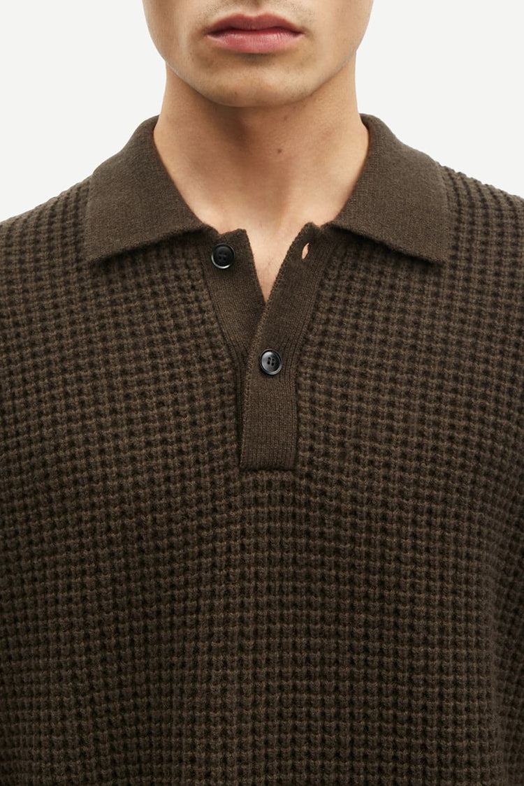 Turkish Coffee Samarin Polo Sweater