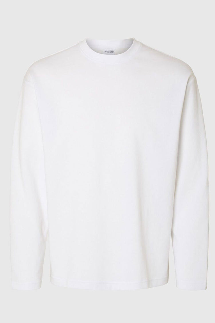 Bright White Loose Fit Oscar Long-Sleeved T-Shirt