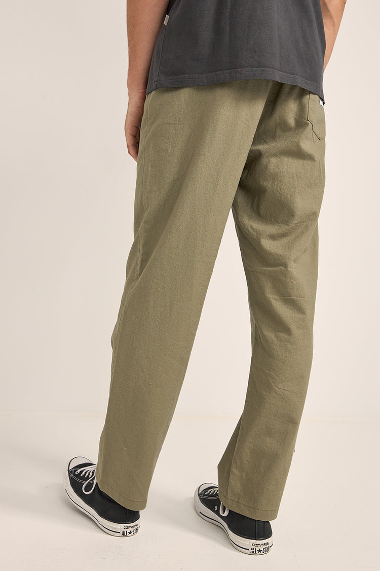 Olive Linen Jam Pants