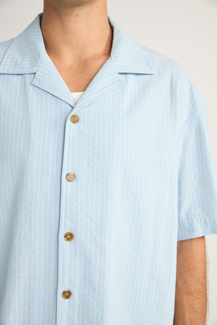 Blue Relaxed Check Shirt