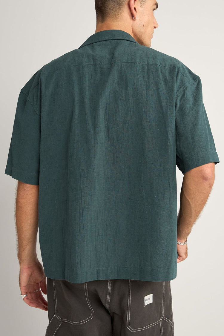 Teal Relaxed Textured Shirt