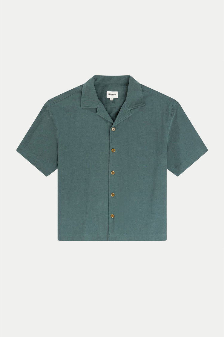 Teal Relaxed Textured Shirt