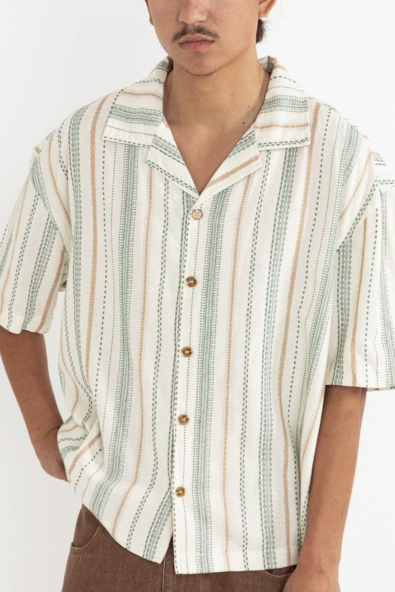 Olive Relaxed Stripe Shirt