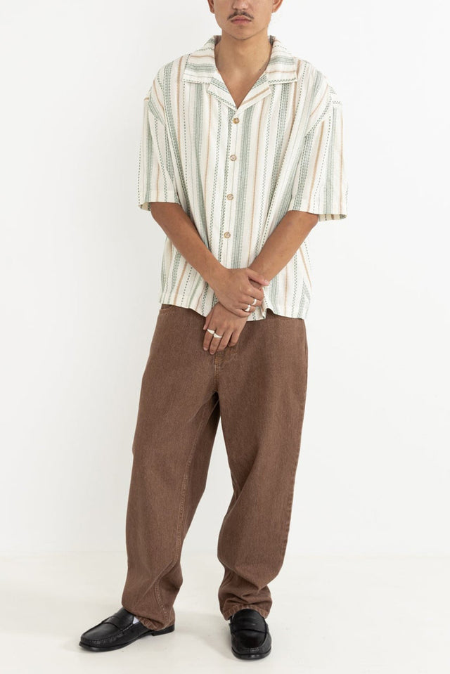 Olive Relaxed Stripe Shirt