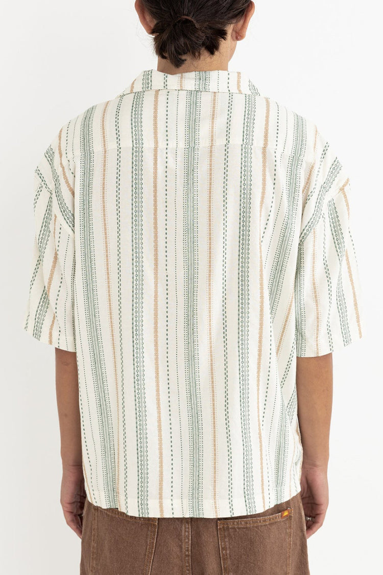 Olive Relaxed Stripe Shirt