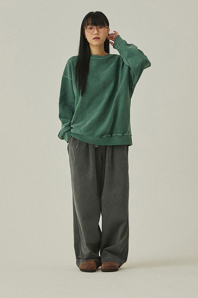 Deep Green Pigment Sweatshirt