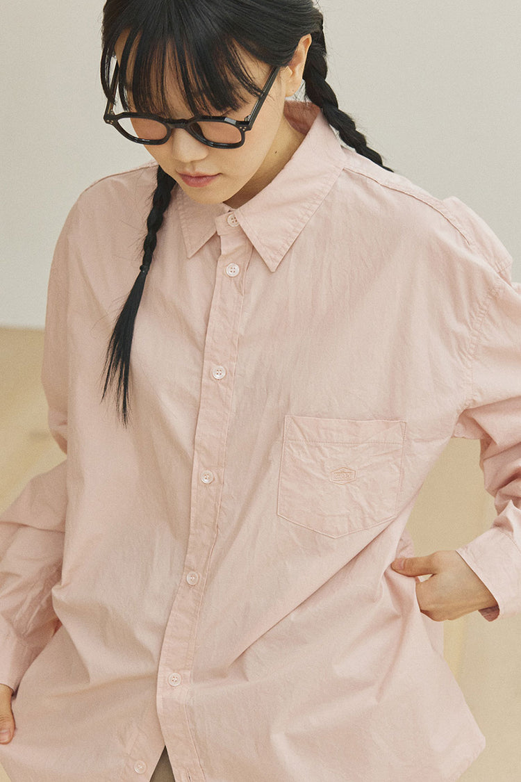 Light Pink Relaxed Cotton Shirt