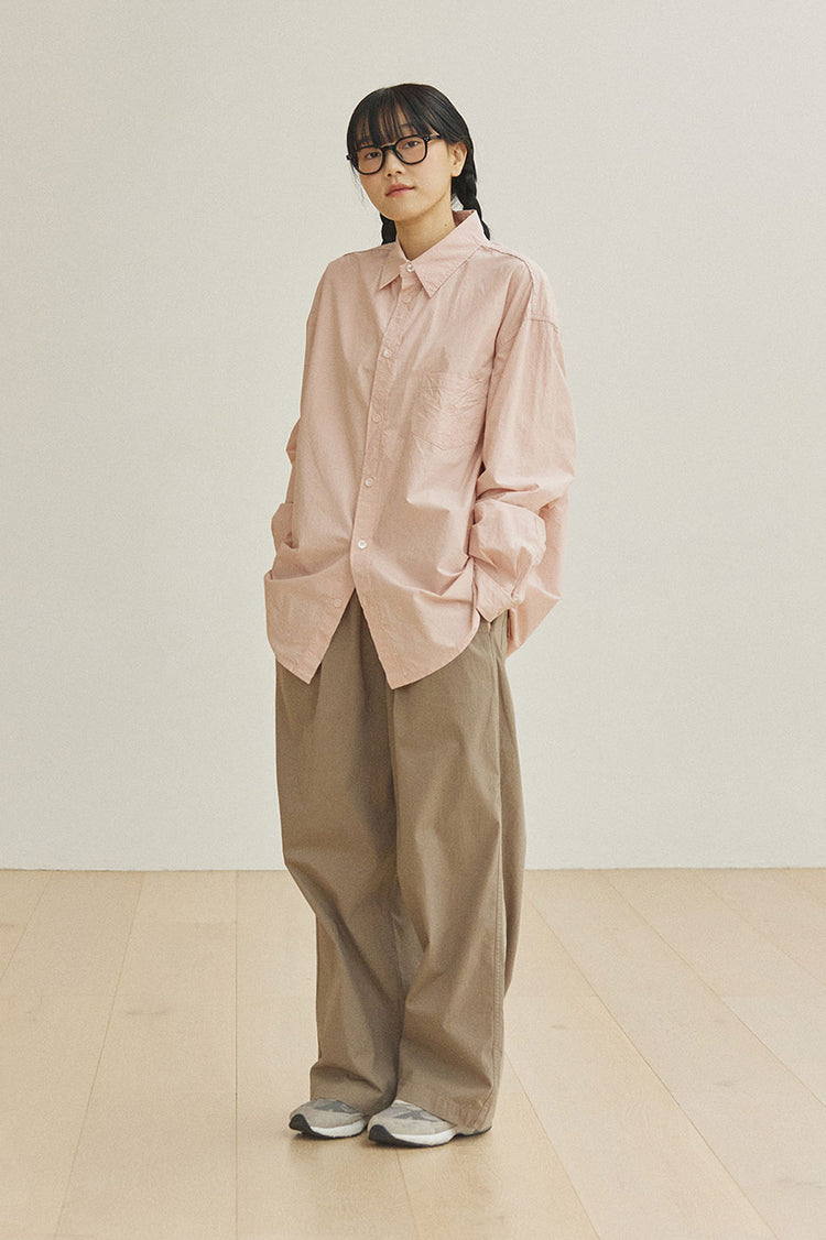 Light Pink Relaxed Cotton Shirt