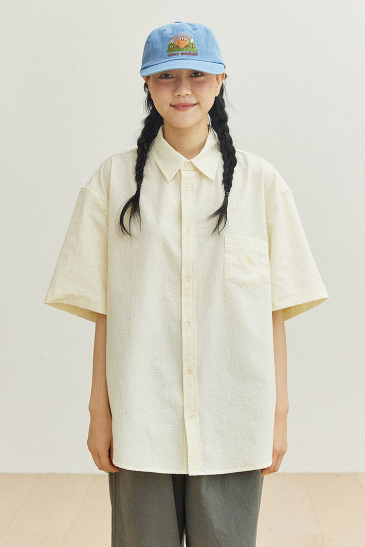 Vanilla Relaxed Seersucker Shirt