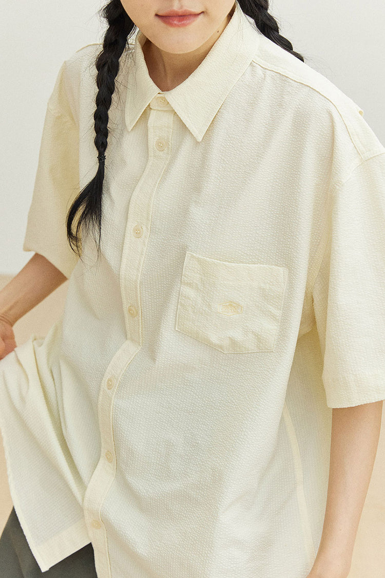 Vanilla Relaxed Seersucker Shirt