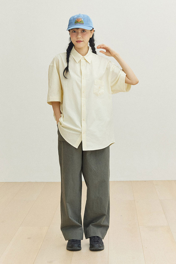 Vanilla Relaxed Seersucker Shirt