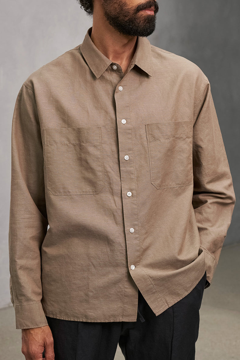 About Companions Walnut Linen Dario Shirt 