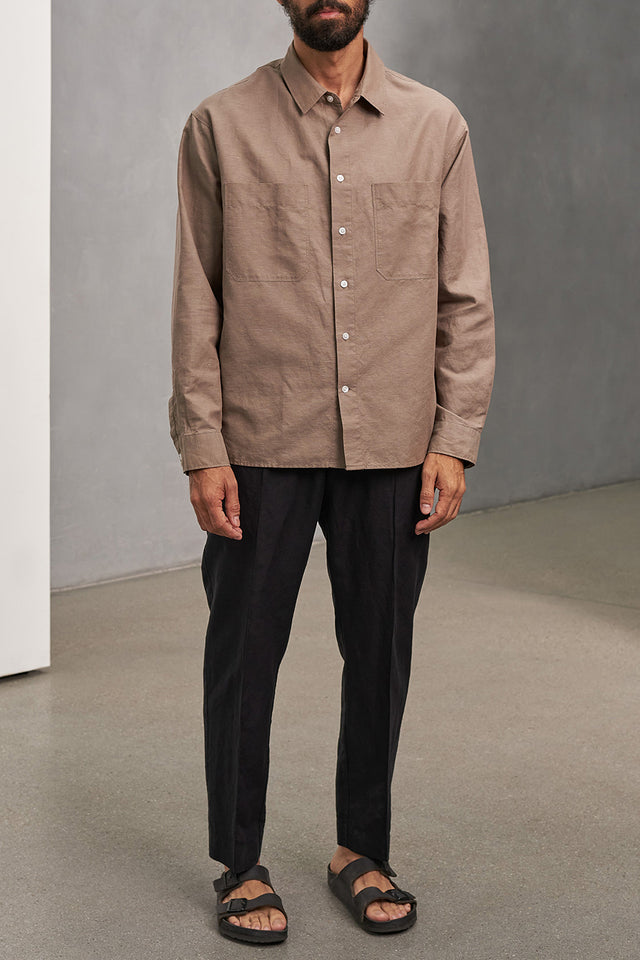 About Companions Walnut Linen Dario Shirt 