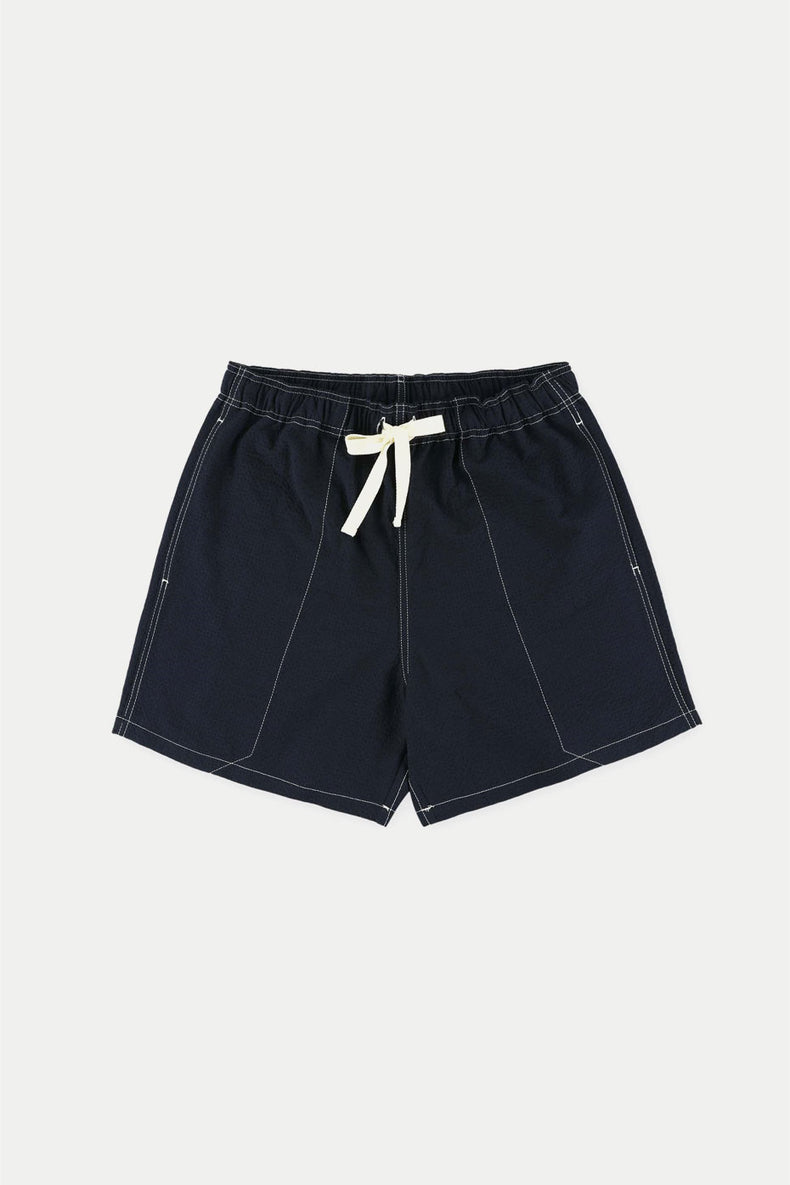 Navy Magic Seersucker Shorts