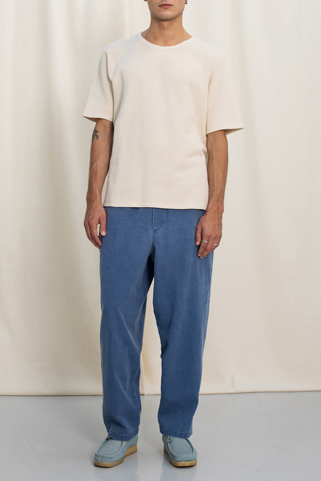 Washed Denim Wide Pant