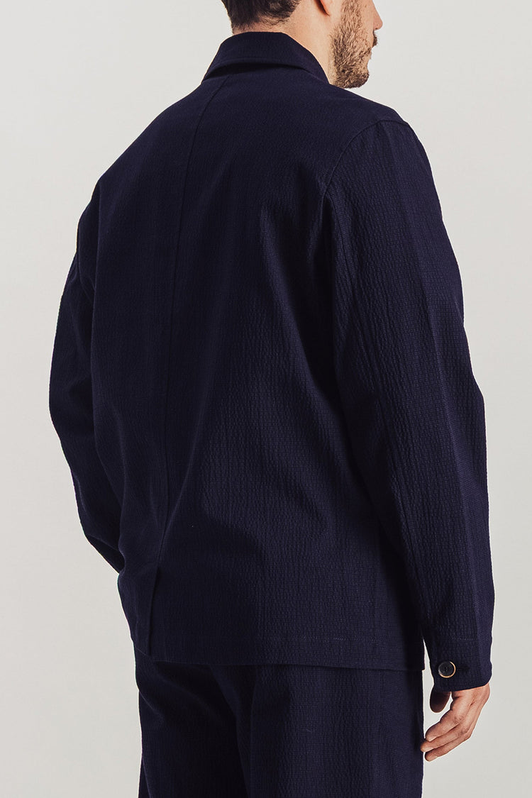 Parages Navy Squire Seersucker Jacket 