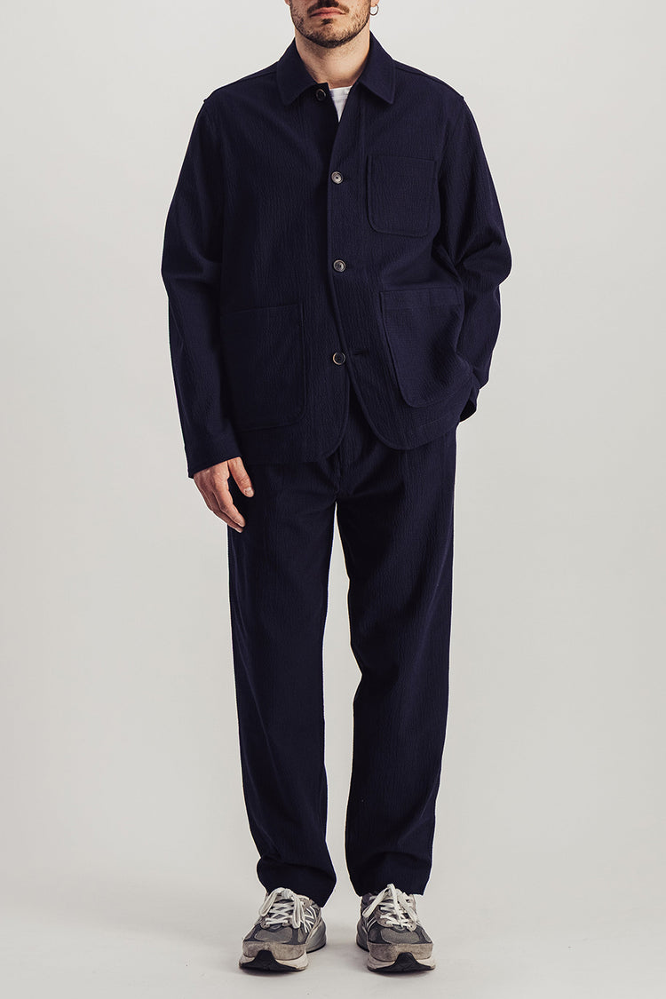 Parages Navy Squire Seersucker Jacket 