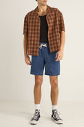 Rhythm Rust Relaxed Shadow Check Shirt 