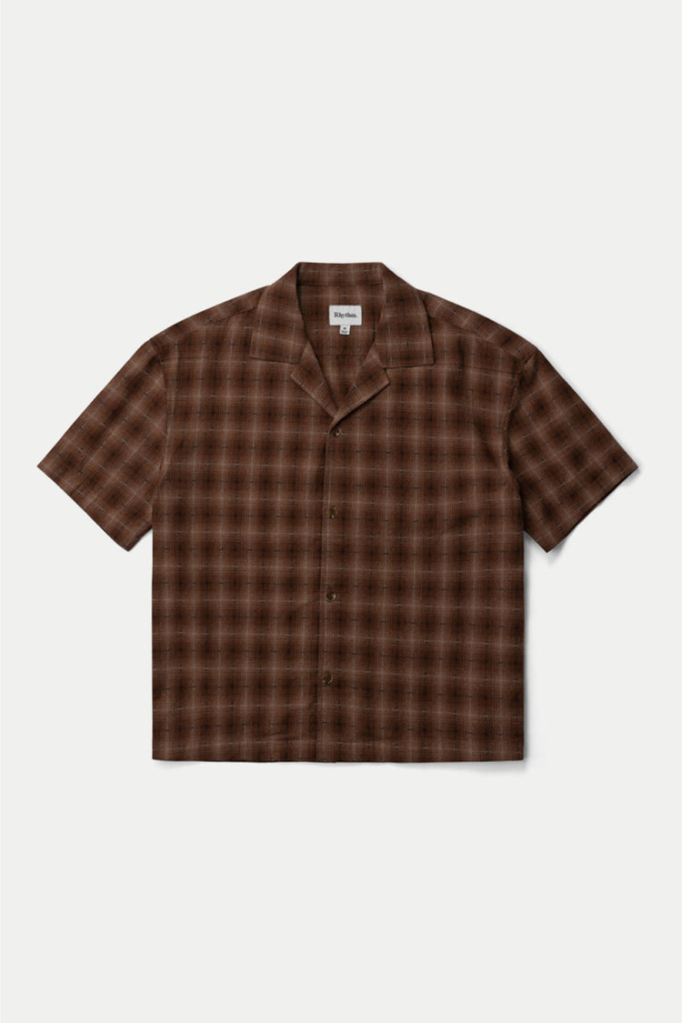 Rhythm Rust Relaxed Shadow Check Shirt 