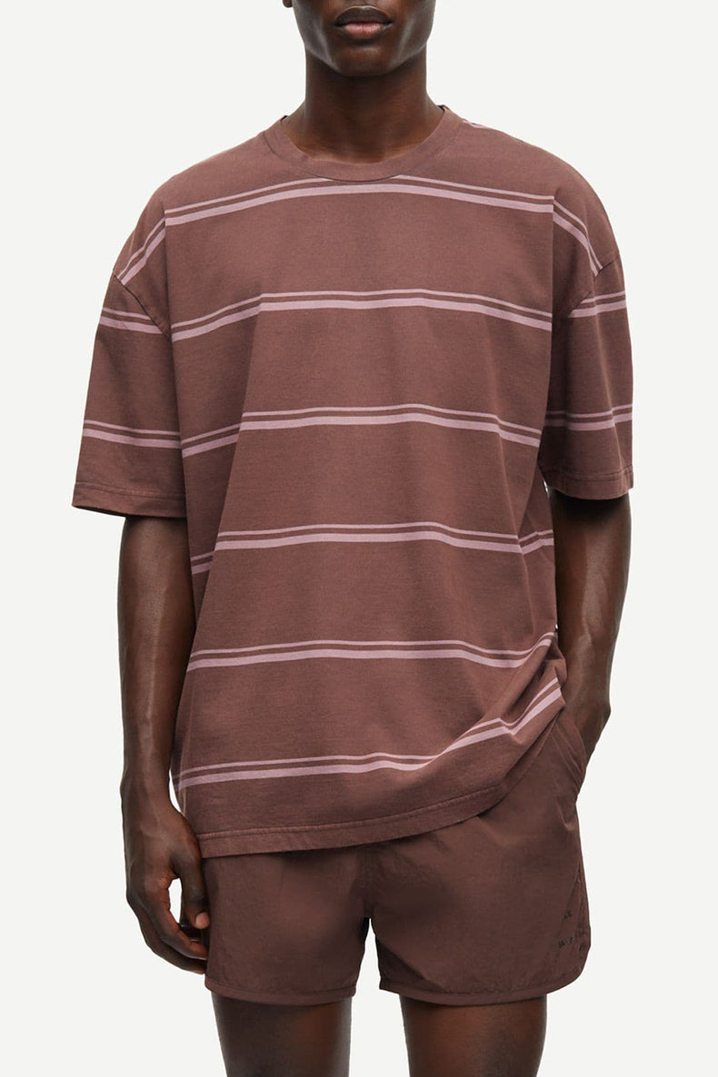 Samsøe Samsøe French Roast Twin Stripe Sahakeem T-Shirt 