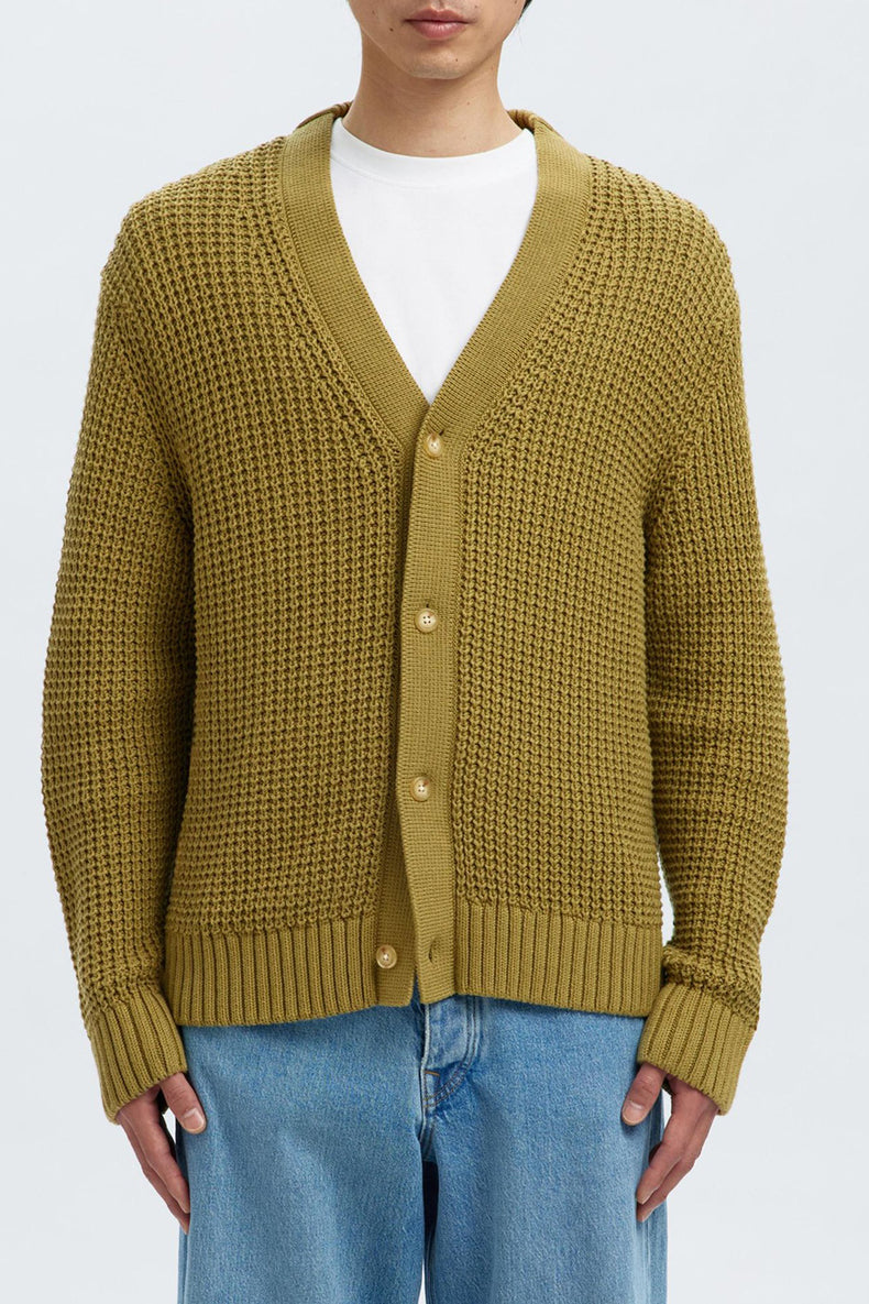 Selected Homme Dried Herb Dereck Knit Relaxed Cardigan 
